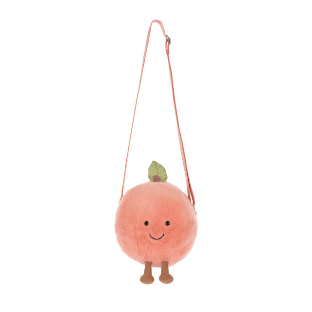 Amuseables Peach Shoulder Bag - 18cm x 16cm x 15cm