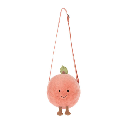 Amuseables Peach Shoulder Bag - 18cm x 16cm x 15cm
