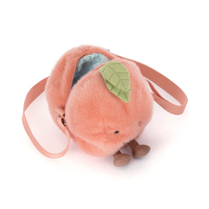 Amuseables Peach Shoulder Bag - 18cm x 16cm x 15cm