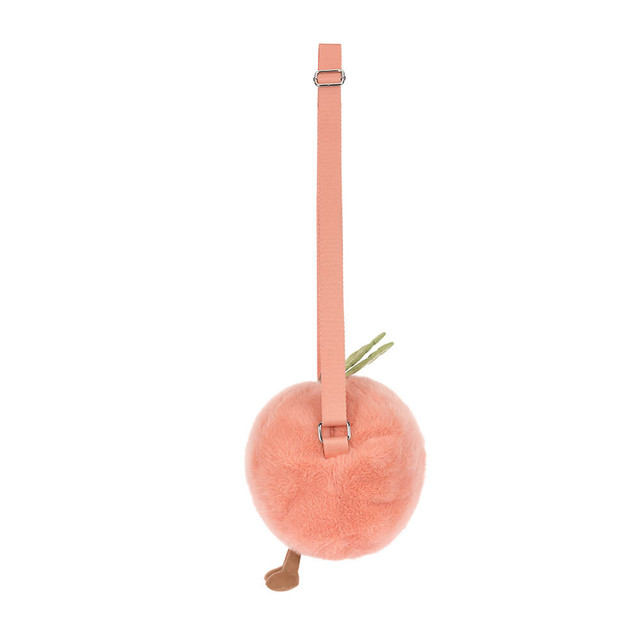 Amuseables Peach Shoulder Bag - 18cm x 16cm x 15cm