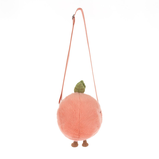 Amuseables Peach Shoulder Bag - 18cm x 16cm x 15cm