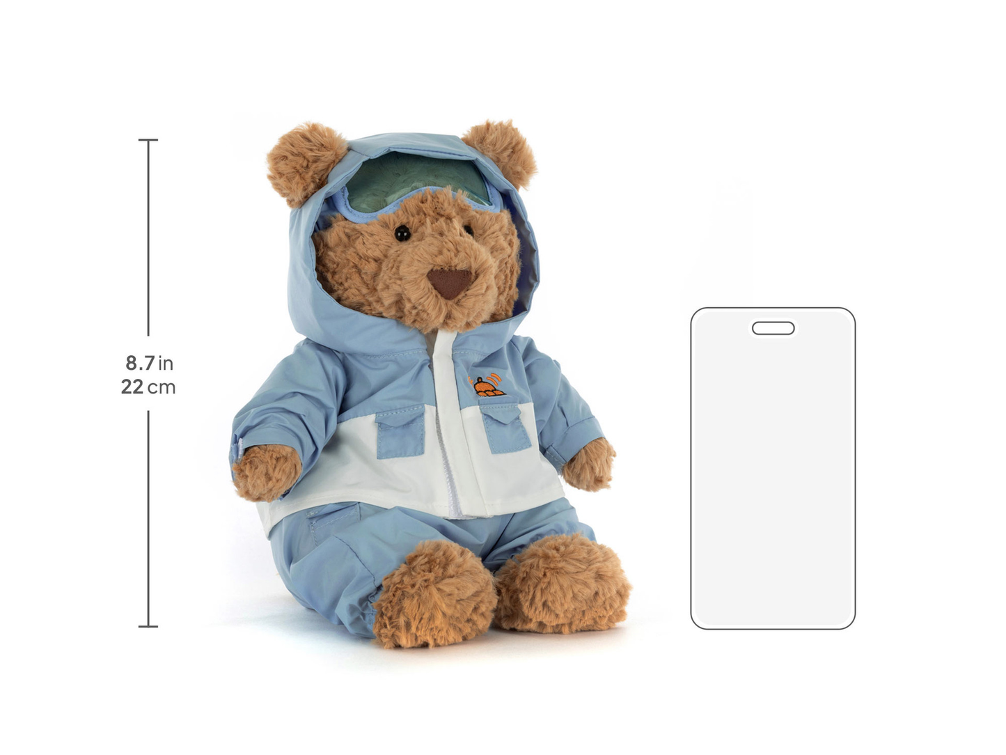Bartholomew Bear 'Snow Suit' - 26cm x 12cm x 8cm