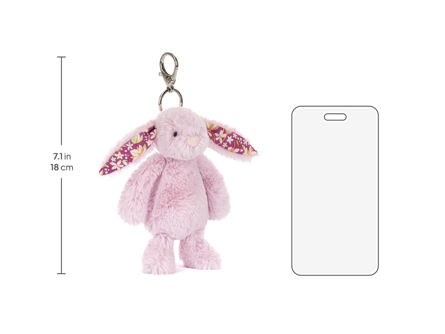 Thistlepop Blossom Bunny Bag Charm - 18cm x 5cm x 4cm