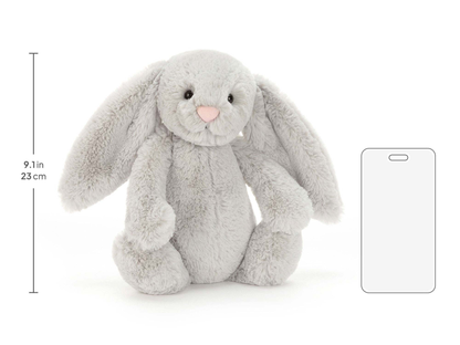 Bashful Silver Bunny Original (Medium) - 31cm x 12cm x 9cm
