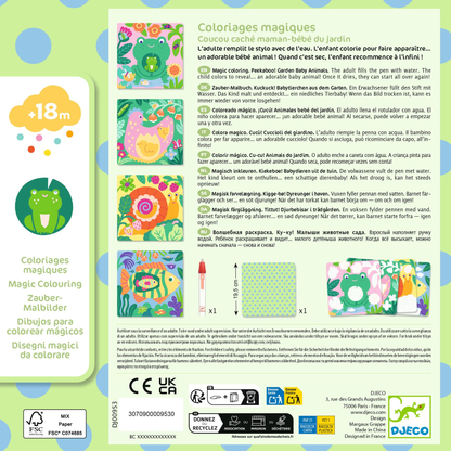 Coloriages magiques - Coucou caché maman-bébé du jardin