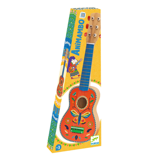 ANIMAMBO - Guitare 6 cordes métalliques - Petit Modèle