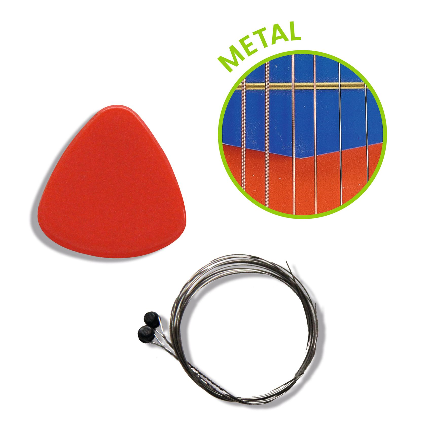 ANIMAMBO - Guitare 6 cordes métalliques - Petit Modèle