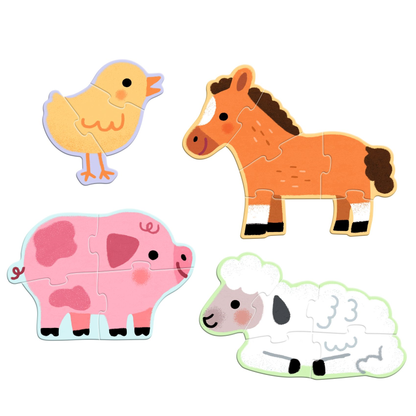 PUZZLE EVOLUTIF - Puzzles Primo - À la ferme 3, 4, 5 et 6 pièces