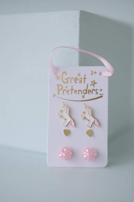 Boutique Unicorn Studded Earrings (3 pairs)