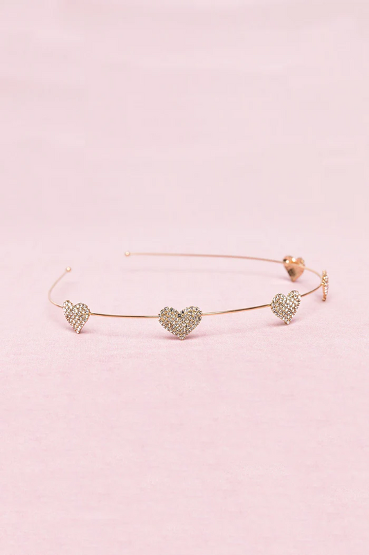 Boutique Rhinestone Heart Headband