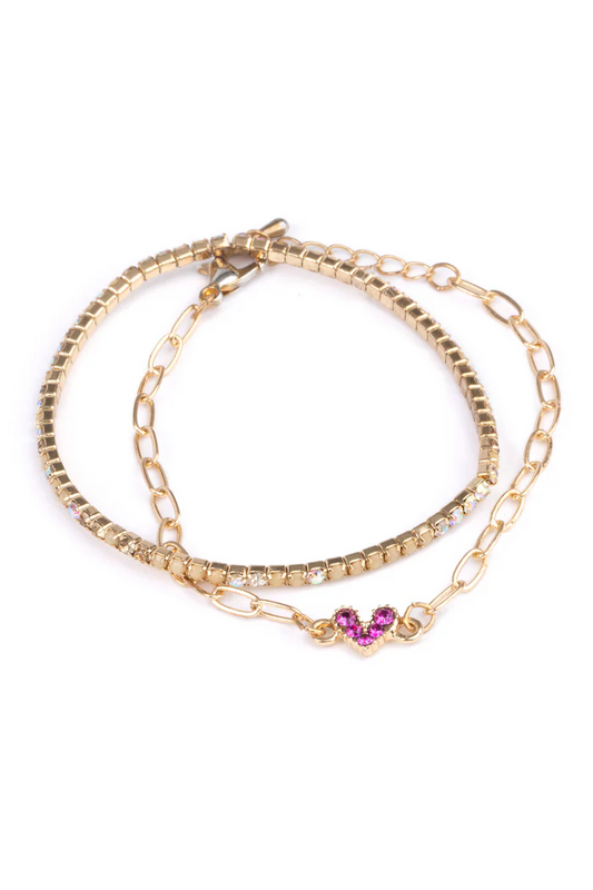 Boutique Chic Linked with Love Bracelet Set (2 pcs)