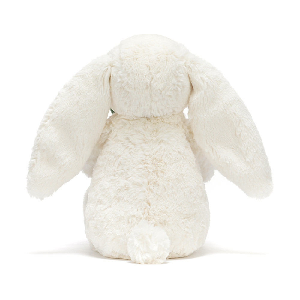 Cream Bunny with Plant - 31cm x 12cm x 9cm