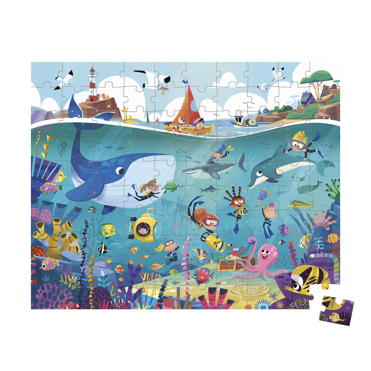 PUZZLE LES FONDS MARINS - 100 pièces