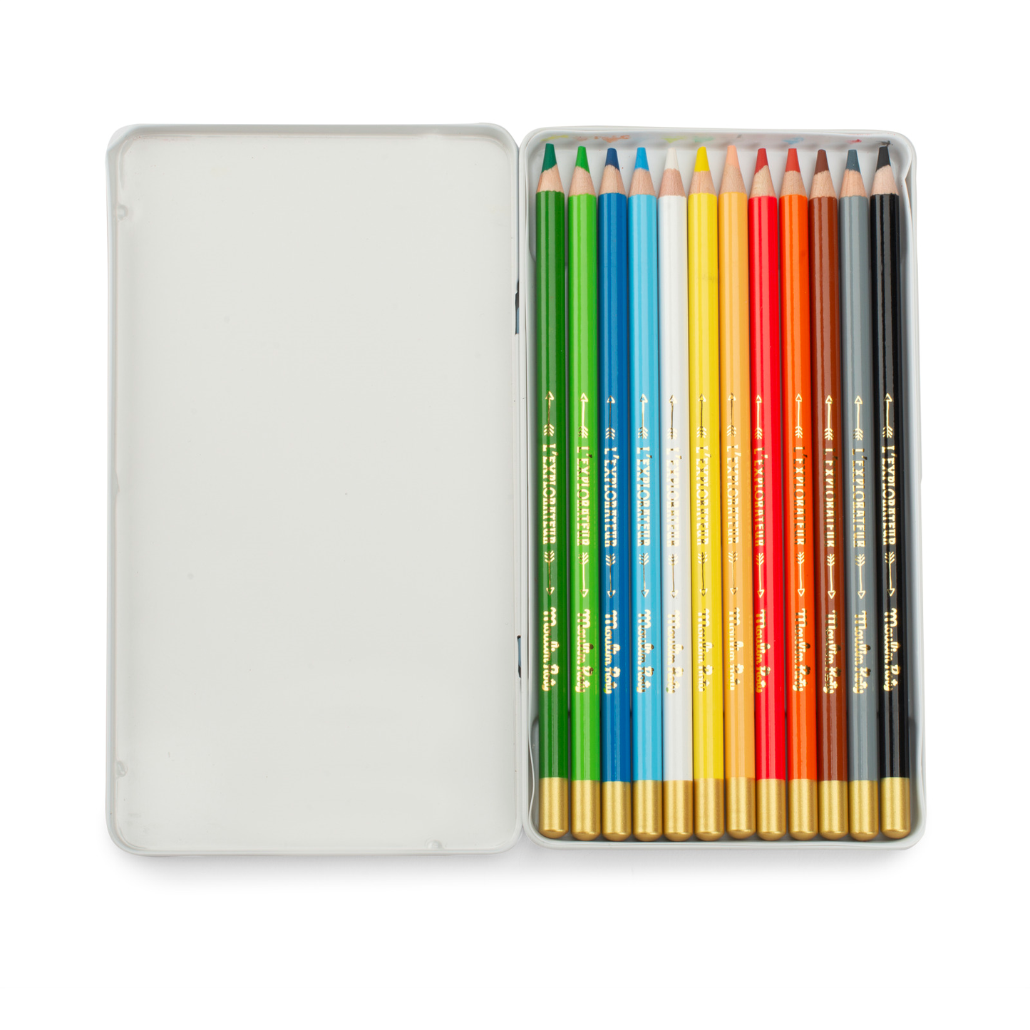 12 crayons de couleurs - L'Explorateur - Le Jardin du Moulin