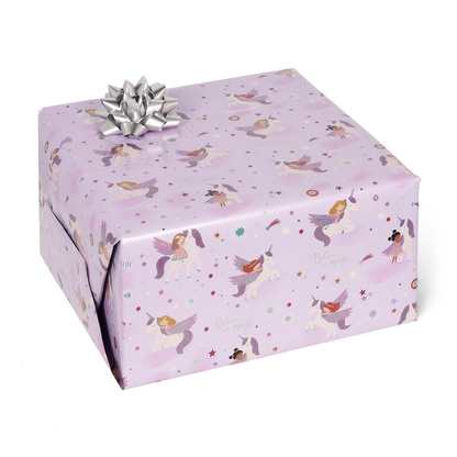 WRAPPING PAPER - PAPIER CADEAU - UNICORN - LILAC