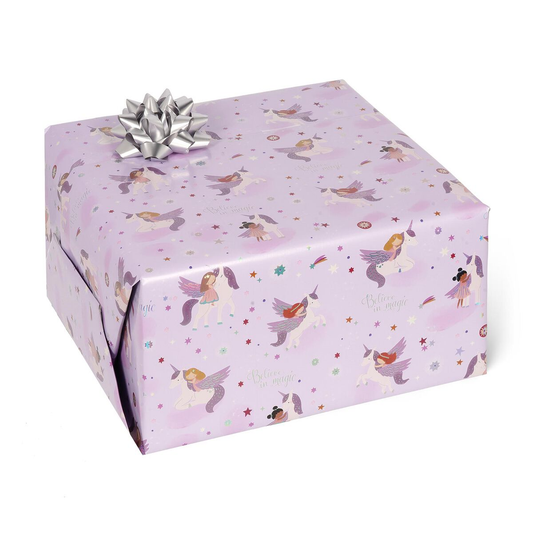WRAPPING PAPER - PAPIER CADEAU - UNICORN - LILAC