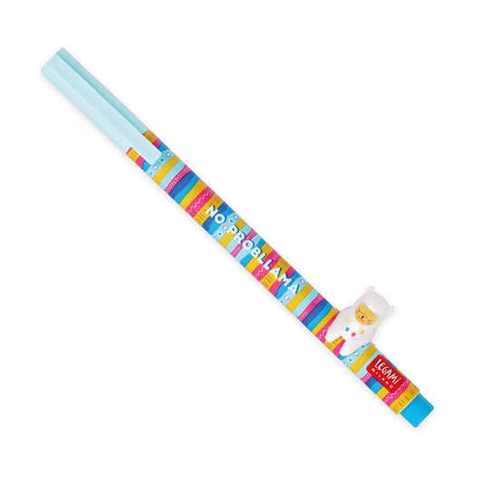 GEL PEN WITH ANIMAL DECORATION - LOVELY FRIENDS - LAMA