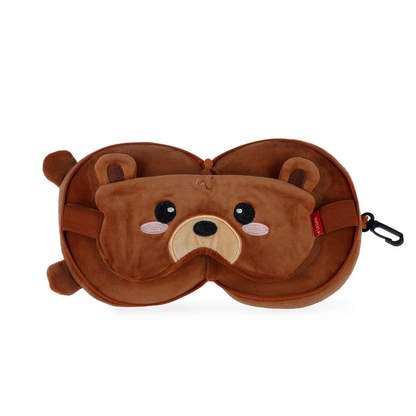 MY TRAVEL BUDDY - COUSSIN DE VOYAGE AVEC MASQUE - TEDDY BEAR