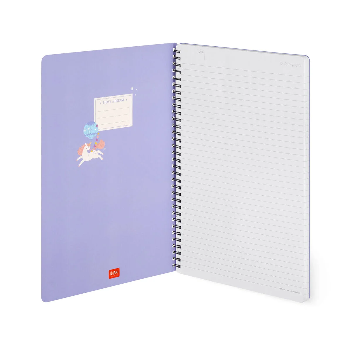SPIRAL-BOUND NOTEBOOK - CAHIER LIGNÉ À SPIRALE - UNICORN
