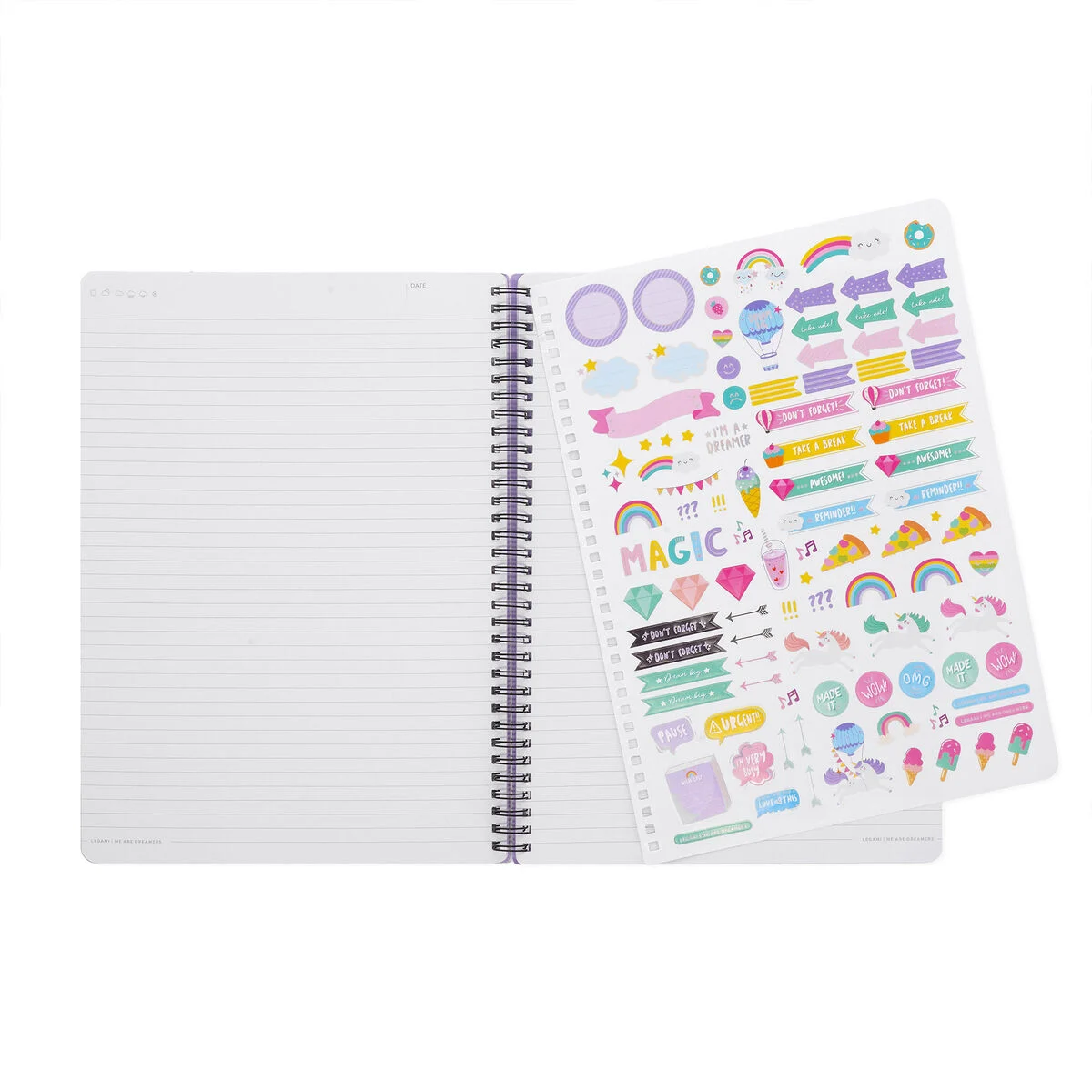 SPIRAL-BOUND NOTEBOOK - CAHIER LIGNÉ À SPIRALE - UNICORN