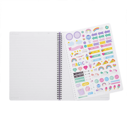 SPIRAL-BOUND NOTEBOOK - CAHIER LIGNÉ À SPIRALE - UNICORN