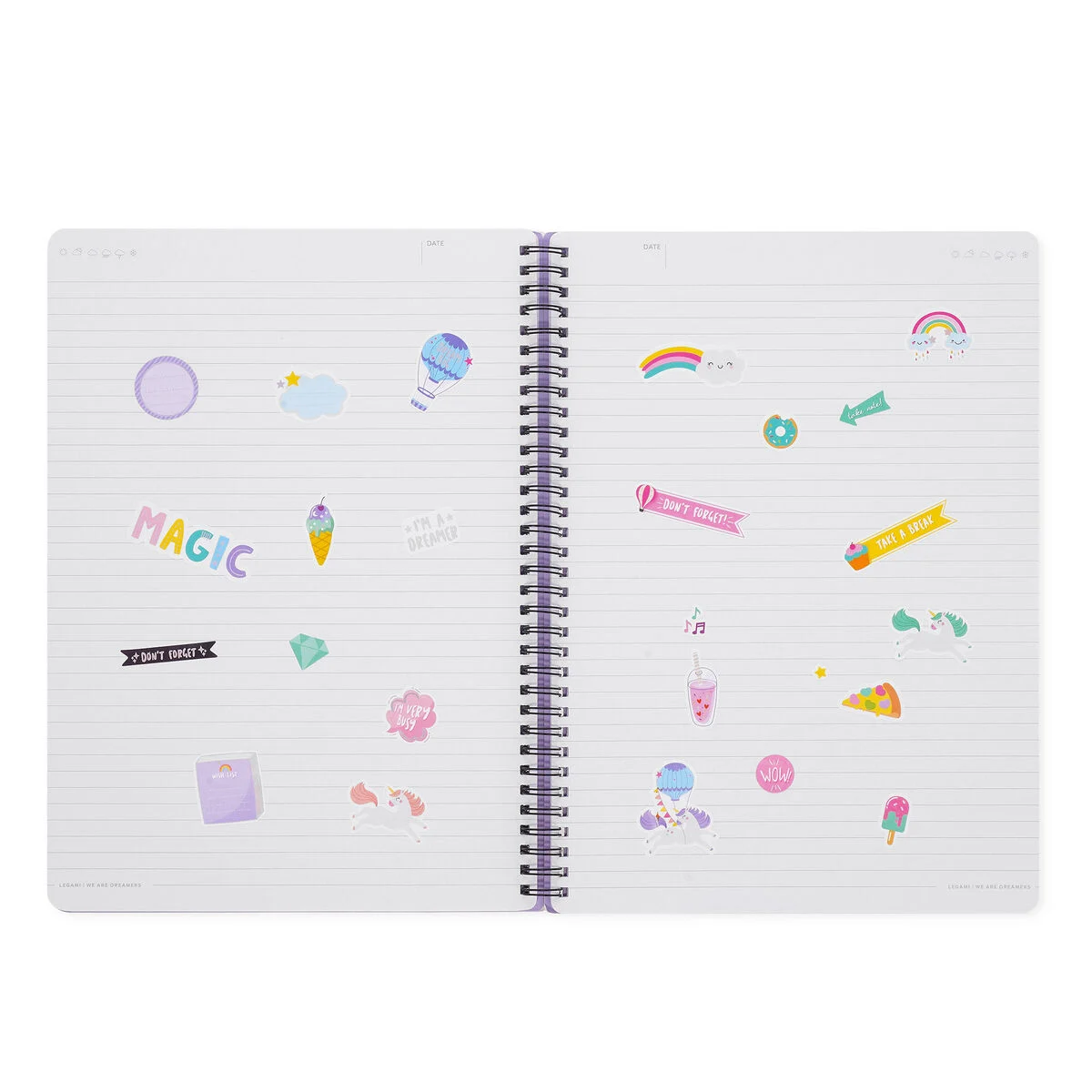 SPIRAL-BOUND NOTEBOOK - CAHIER LIGNÉ À SPIRALE - UNICORN