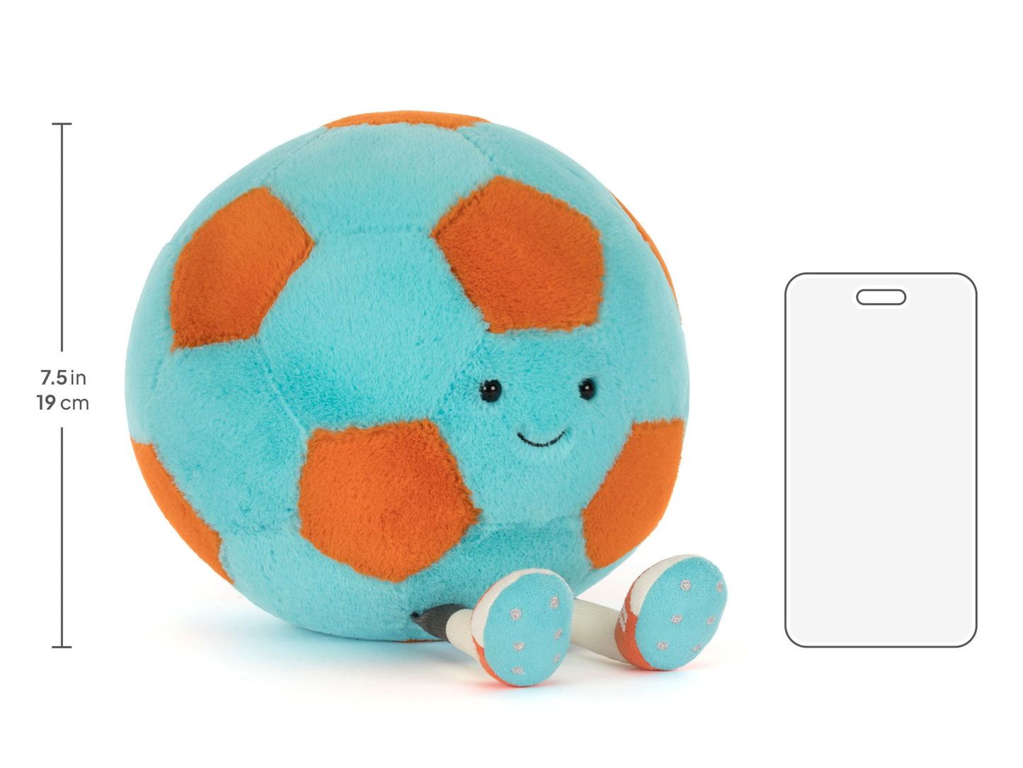 Amuseables Jellycat Football - 27cm x 19cm x 19cm