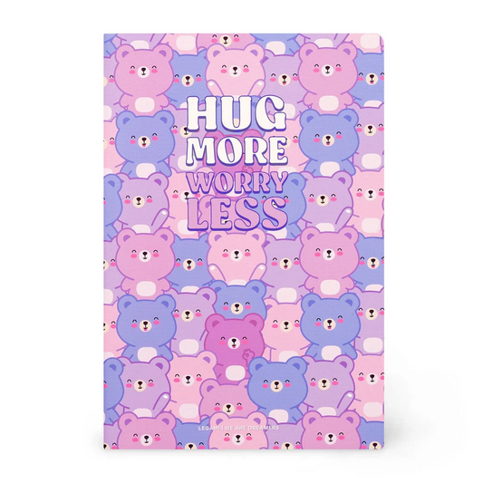 QUADERNO - CAHIER LIGNE' - TEDDY BEAR - LILAC - Format A5