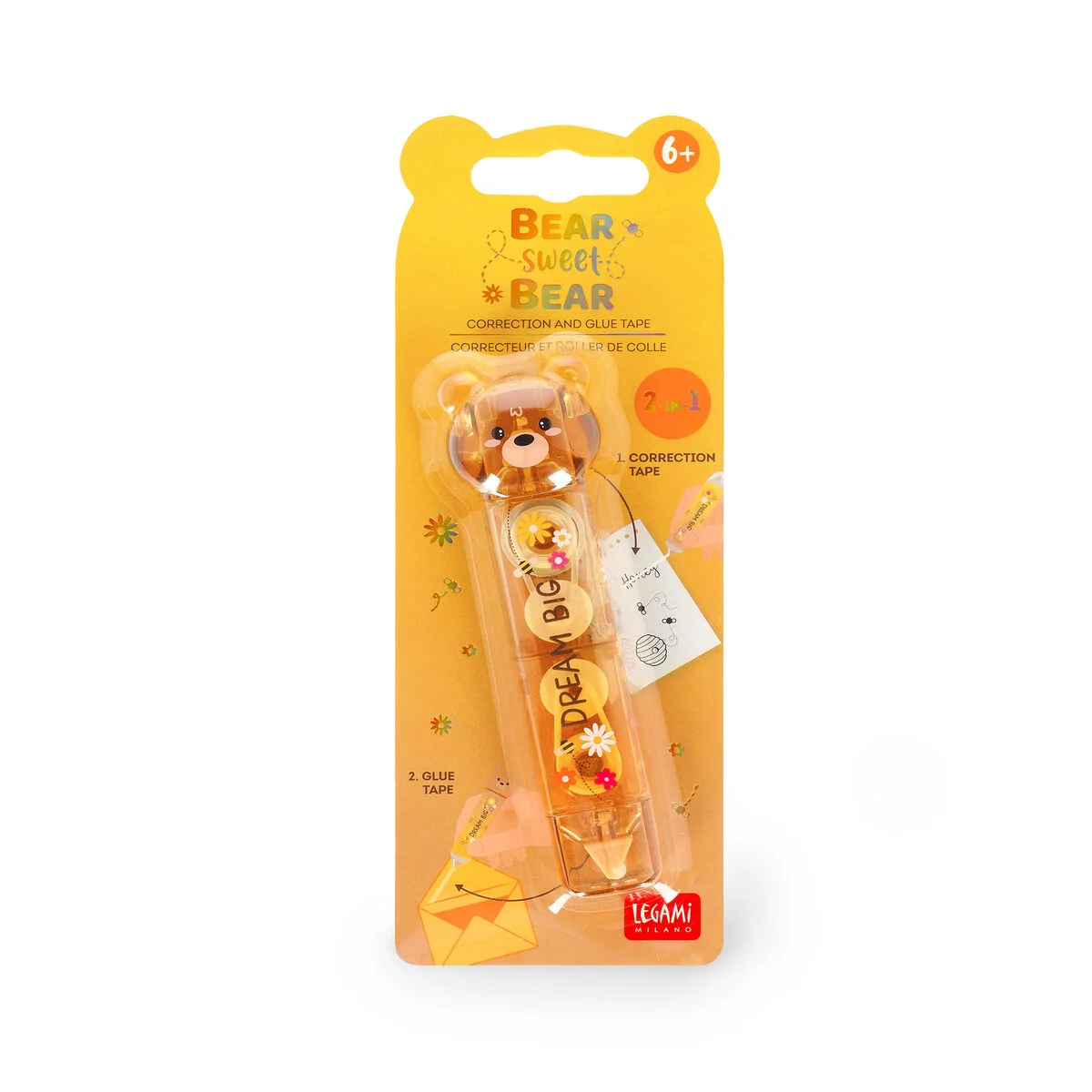 BEAR SWEET BEAR - CORRECTEUR ET ROLLER DE COLLE - TEDDY BEAR