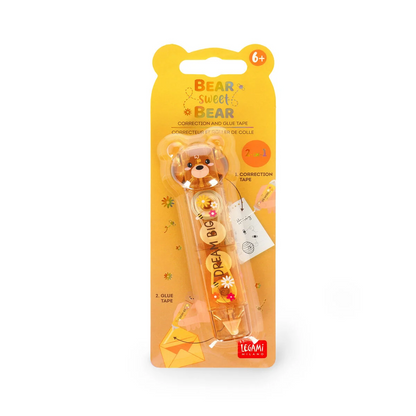 BEAR SWEET BEAR - CORRECTEUR ET ROLLER DE COLLE - TEDDY BEAR
