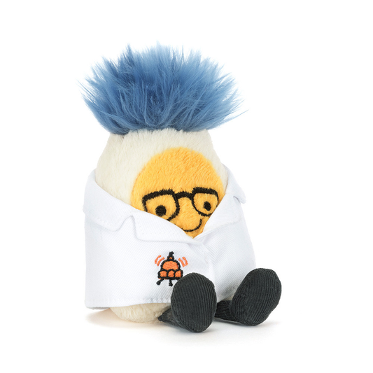 Amuseables Boiled Egg Scientist Outfit - 14cm x 9cm x 4cm
