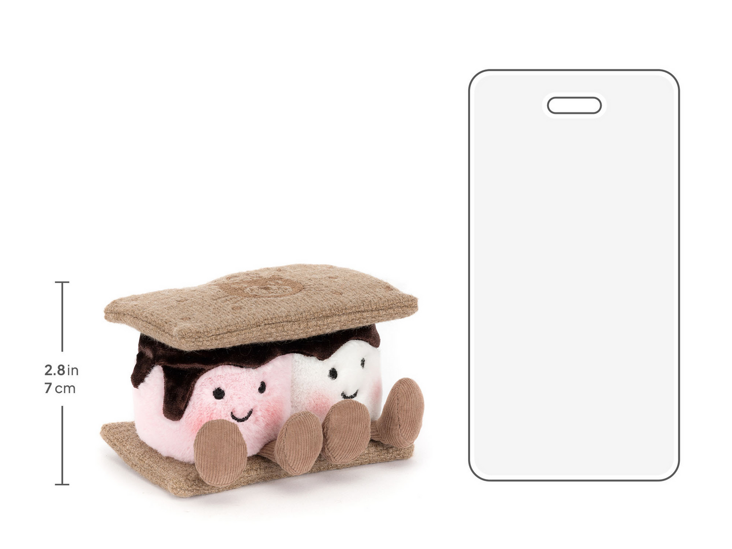 Amuseables S'mores - 7cm x 12cm x 7cm