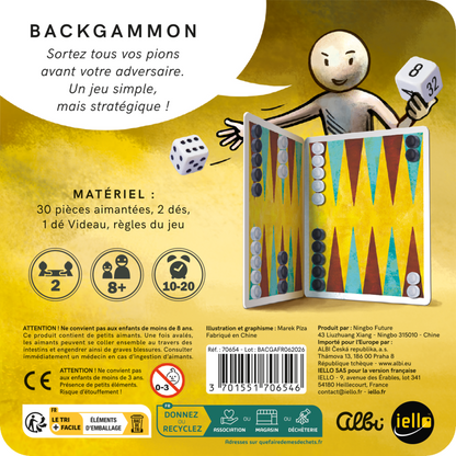 IELLO - Magnétique : Backgammon