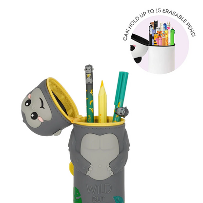 2-IN-1 SILICONE PENCIL CASE - KAWAII - GORILLA