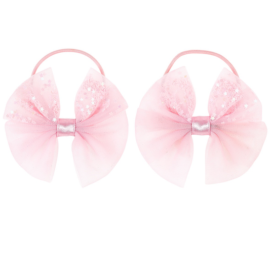 Elastiques à cheveux Rohde nœud rose