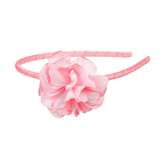 Diadème Edmee fleur corail