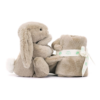 Bashful Beige Bunny Soother - 15cm x 34cm x 34cm
