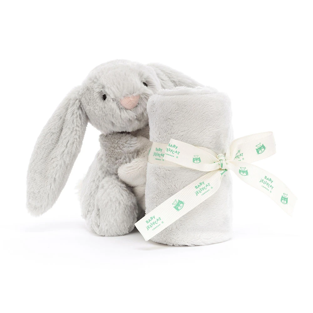 Bashful Silver Bunny Soother - 15cm x 34cm x 34cm