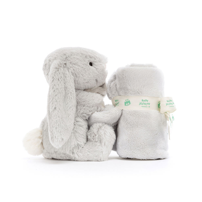 Bashful Silver Bunny Soother - 15cm x 34cm x 34cm