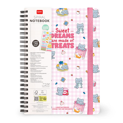 SPIRAL-BOUND NOTEBOOK - KITTY - Format A5