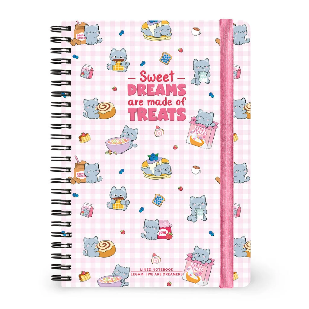 SPIRAL-BOUND NOTEBOOK - KITTY - Format A5