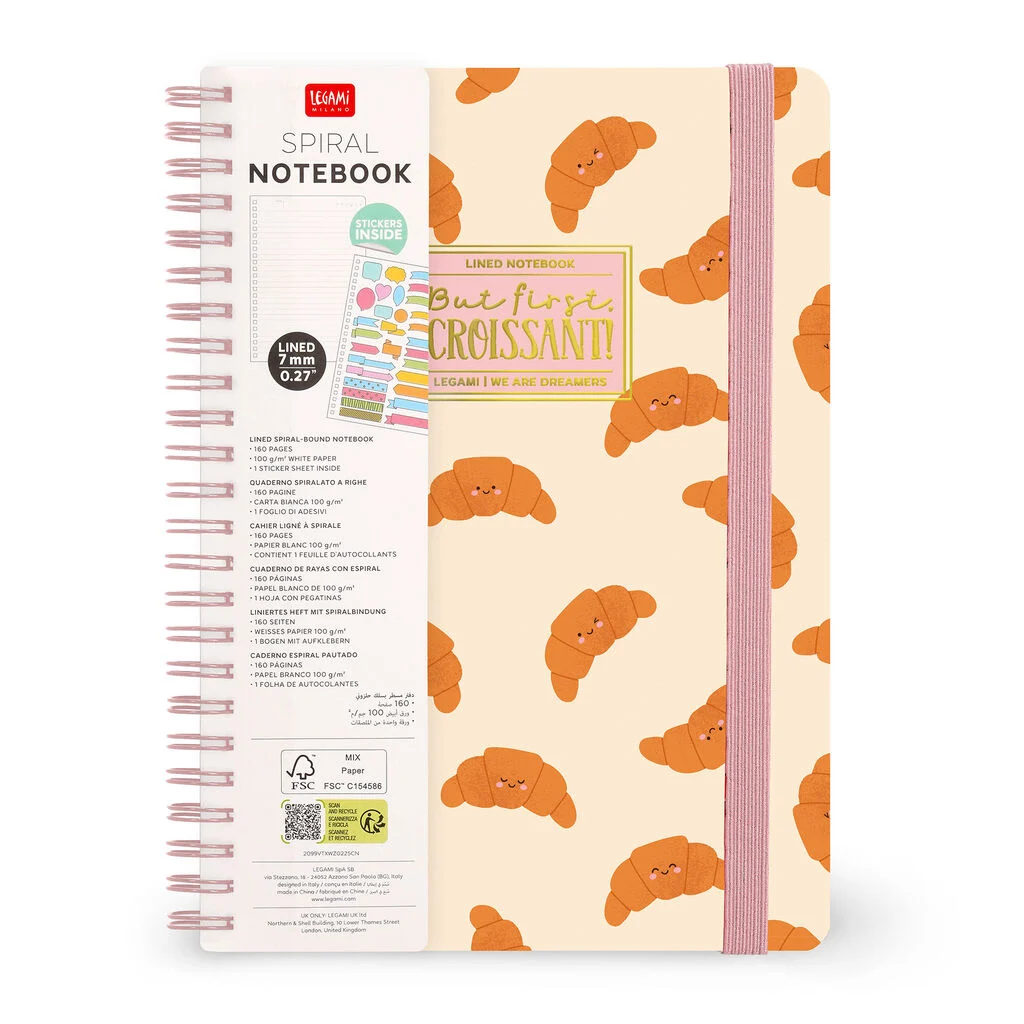 SPIRAL-BOUND NOTEBOOK - CROISSANT - Format A5