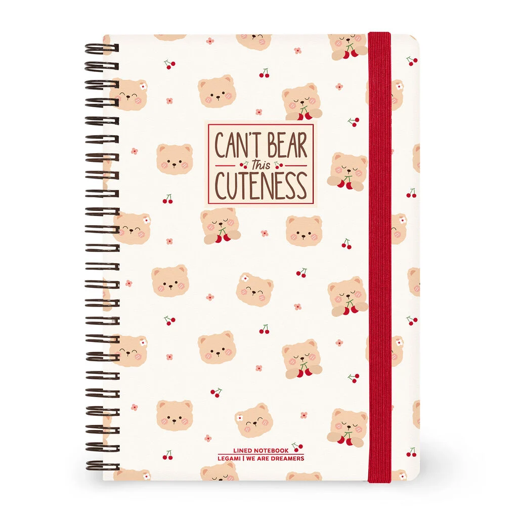 SPIRAL-BOUND NOTEBOOK - TEDDY BEAR - Format A5