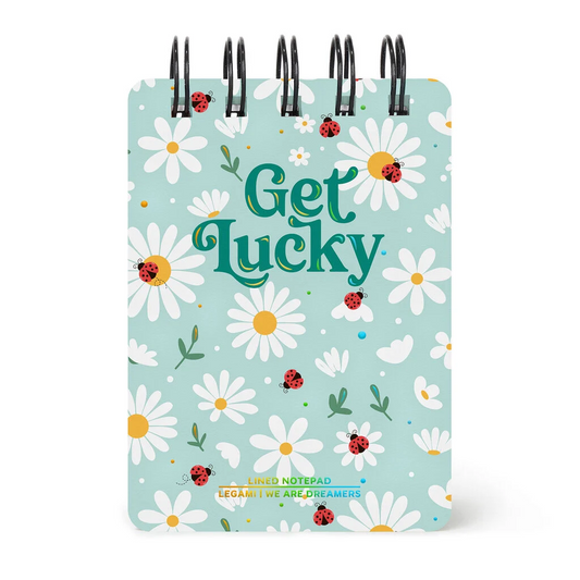 SPIRAL-BOUND NOTEPAD - LADYBUG - GREEN