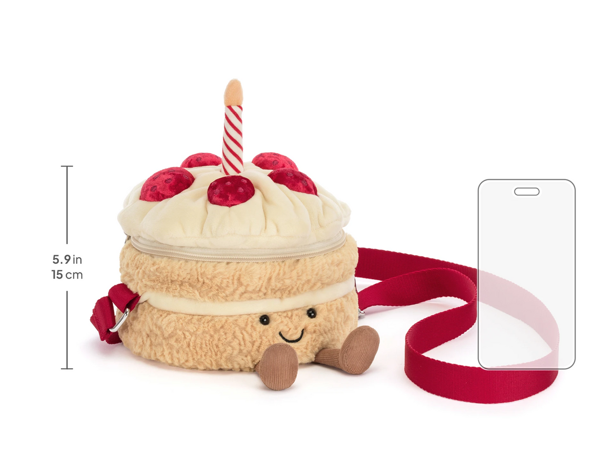 Amuseables Birthday Cake Bag - 18cm x 17cm x 17cm