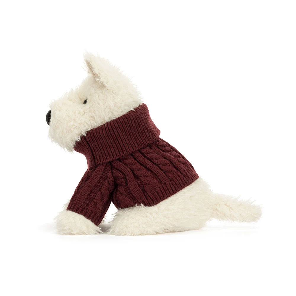 Munro Scottie Dog 'Winter Jumper' - 25cm x 15cm x 14cm