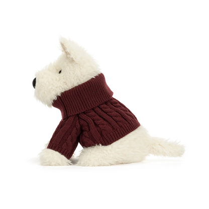Munro Scottie Dog 'Winter Jumper' - 25cm x 15cm x 14cm