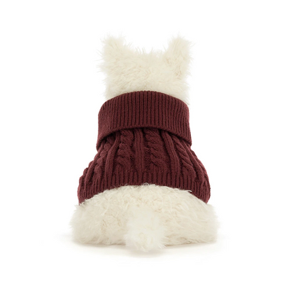 Munro Scottie Dog 'Winter Jumper' - 25cm x 15cm x 14cm