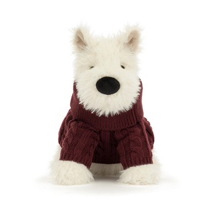 Munro Scottie Dog 'Winter Jumper' - 25cm x 15cm x 14cm