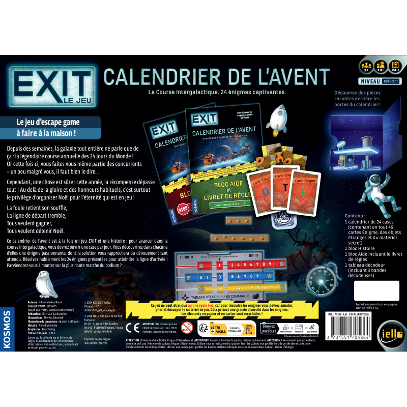 IELLO - EXIT : Calendrier de l'Avent - Course Intergalactique